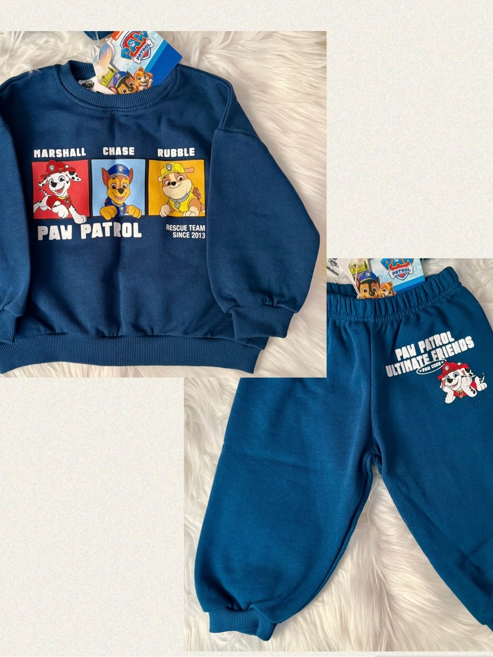 ZARA Paw Patrol Kids Blue Sweatshirt & Jogger Set, Size 1 1/2 years